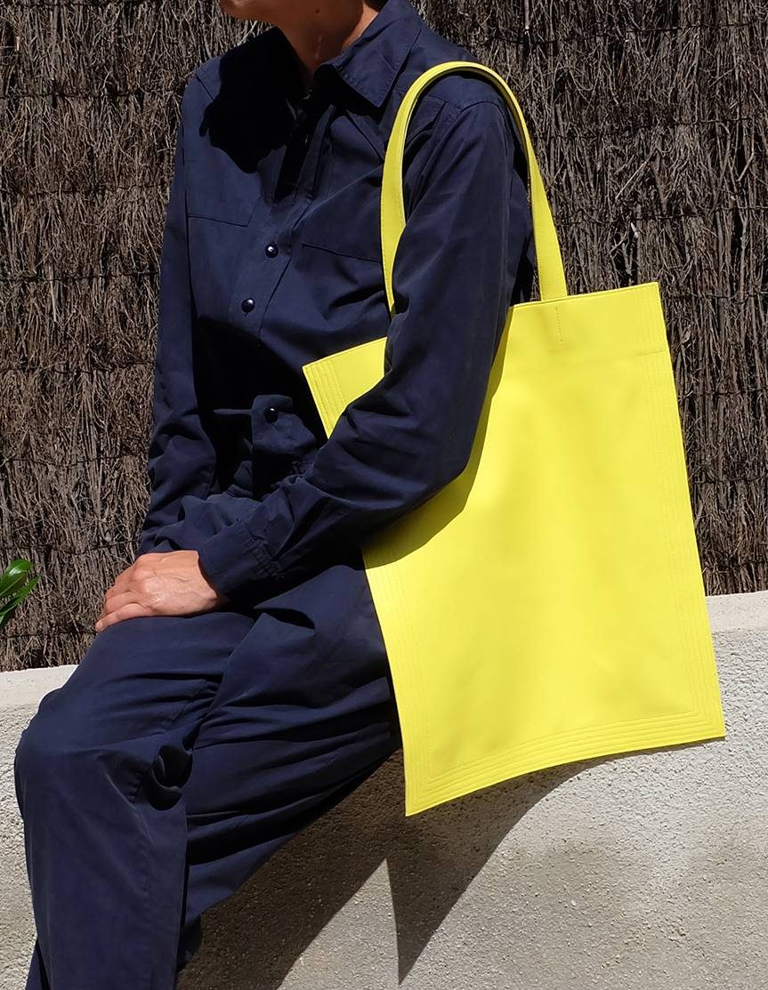 108 Tote Bag in Bright Yellow Soft Nappa LeatherCLASH BAGS
