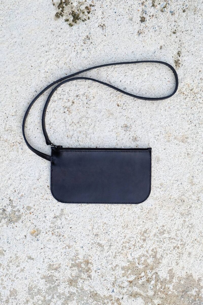 L160 Crossbody Bag In Black Calfskin Leather1⎮CLASH BAGS